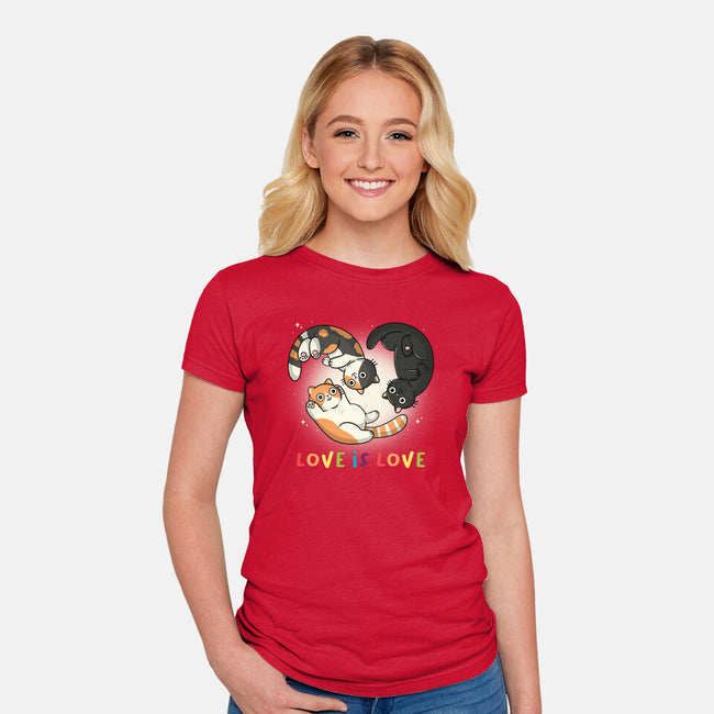 Love Always Wins-Womens-Fitted-Tee-Freecheese