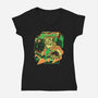 Star Beats-Womens-V-Neck-Tee-ilustrata