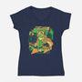 Star Beats-Womens-V-Neck-Tee-ilustrata