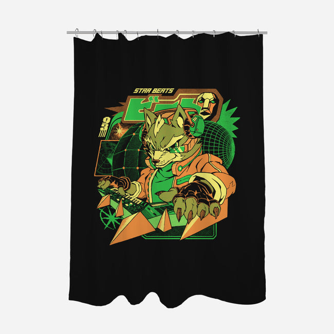 Star Beats-None-Polyester-Shower Curtain-ilustrata