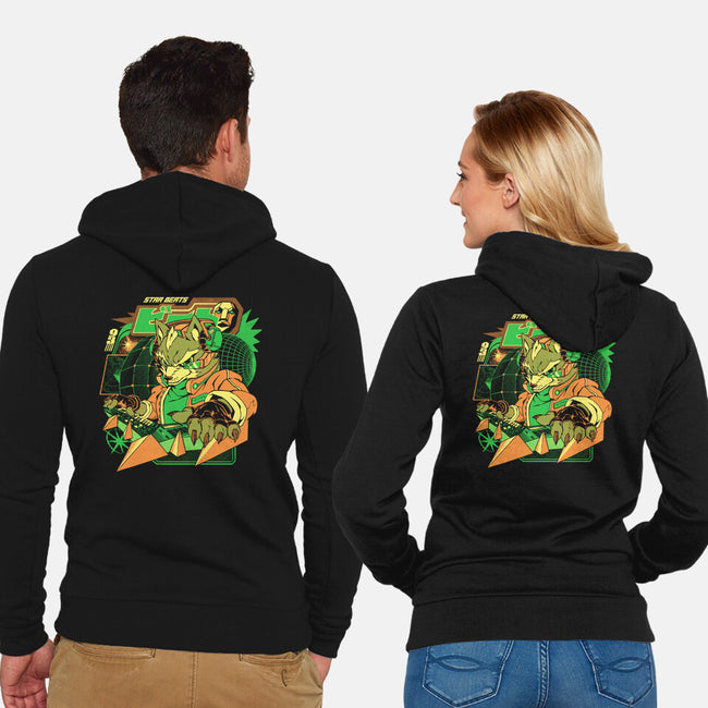 Star Beats-Unisex-Zip-Up-Sweatshirt-ilustrata