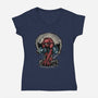 Web Swing And Punishment-Womens-V-Neck-Tee-glitchygorilla
