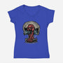 Web Swing And Punishment-Womens-V-Neck-Tee-glitchygorilla