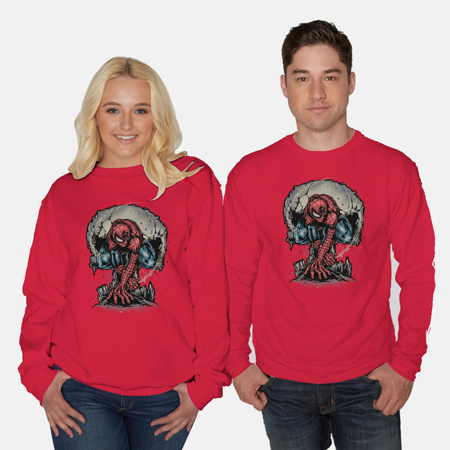 Web Swing And Punishment-Unisex-Crew Neck-Sweatshirt-glitchygorilla