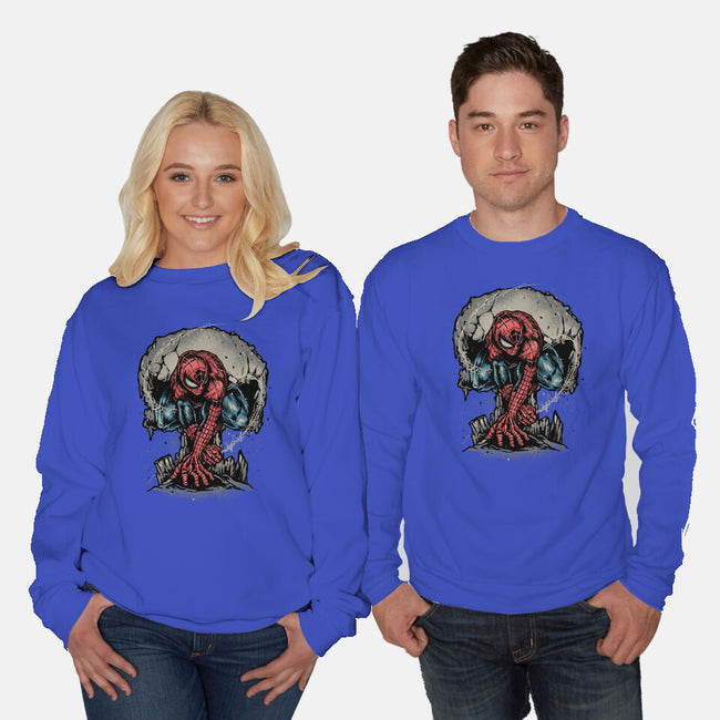 Web Swing And Punishment-Unisex-Crew Neck-Sweatshirt-glitchygorilla