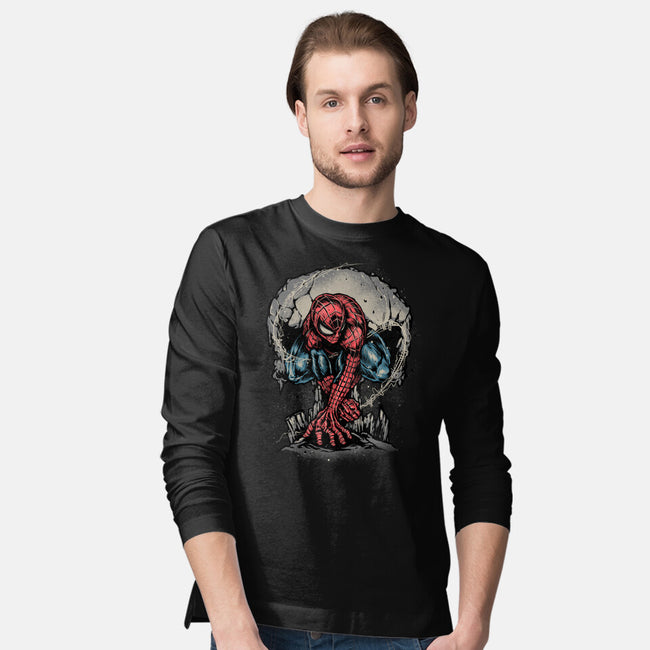 Web Swing And Punishment-Mens-Long Sleeved-Tee-glitchygorilla