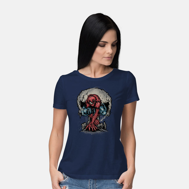 Web Swing And Punishment-Womens-Basic-Tee-glitchygorilla