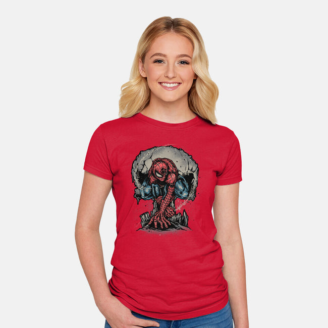 Web Swing And Punishment-Womens-Fitted-Tee-glitchygorilla