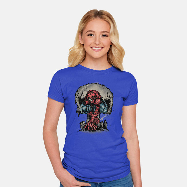 Web Swing And Punishment-Womens-Fitted-Tee-glitchygorilla