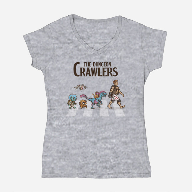 The Dungeon Crawlers-Womens-V-Neck-Tee-kg07
