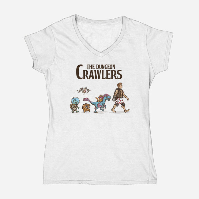The Dungeon Crawlers-Womens-V-Neck-Tee-kg07