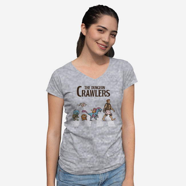The Dungeon Crawlers-Womens-V-Neck-Tee-kg07
