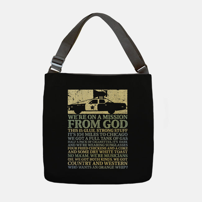 We're On A Mission From God-None-Adjustable Tote-Bag-kg07