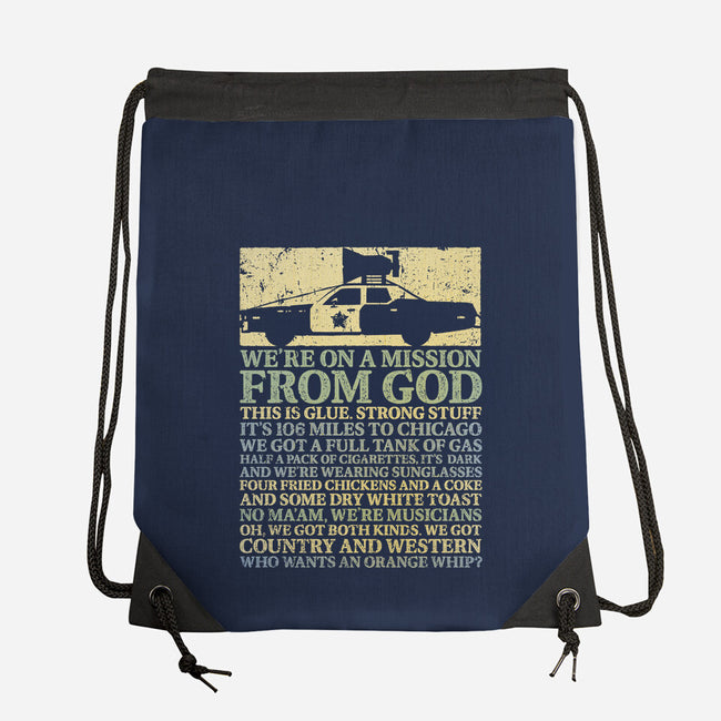 We're On A Mission From God-None-Drawstring-Bag-kg07