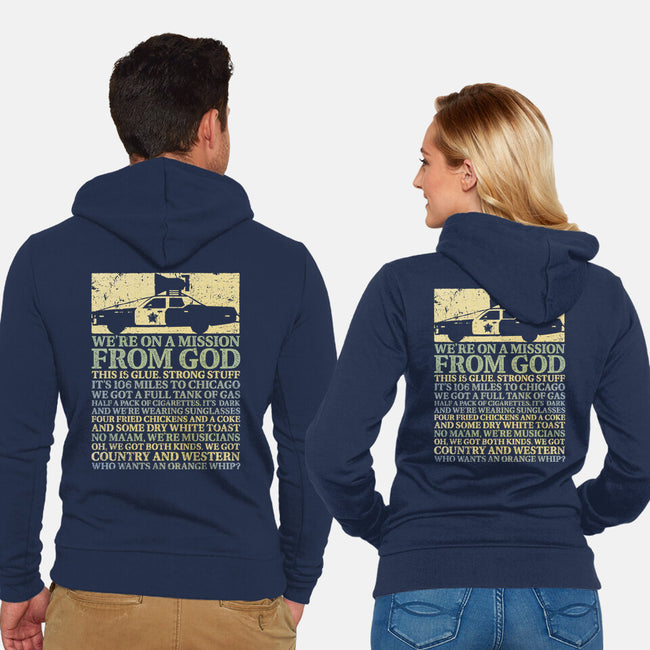 We're On A Mission From God-Unisex-Zip-Up-Sweatshirt-kg07