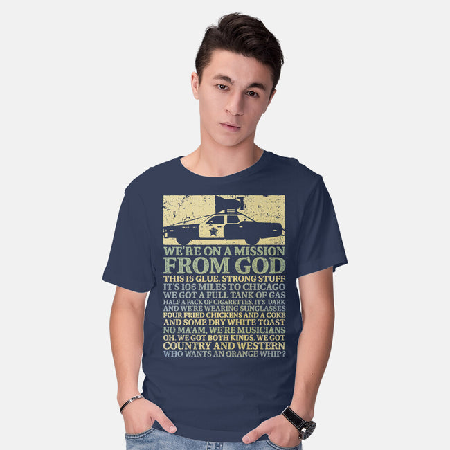 We're On A Mission From God-Mens-Basic-Tee-kg07