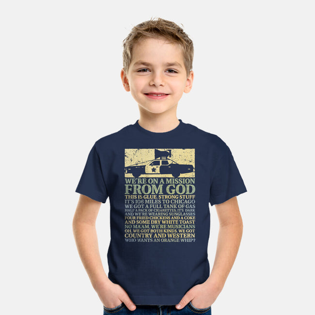 We're On A Mission From God-Youth-Basic-Tee-kg07