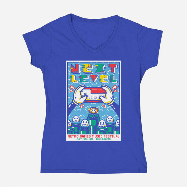 Next Level Retro-Womens-V-Neck-Tee-krisren28