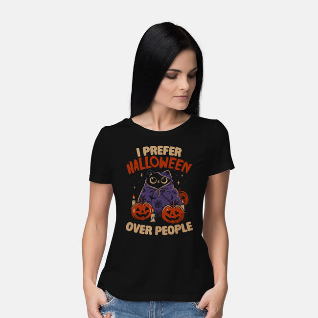 Halloween Over People-Womens-Basic-Tee-koalastudio