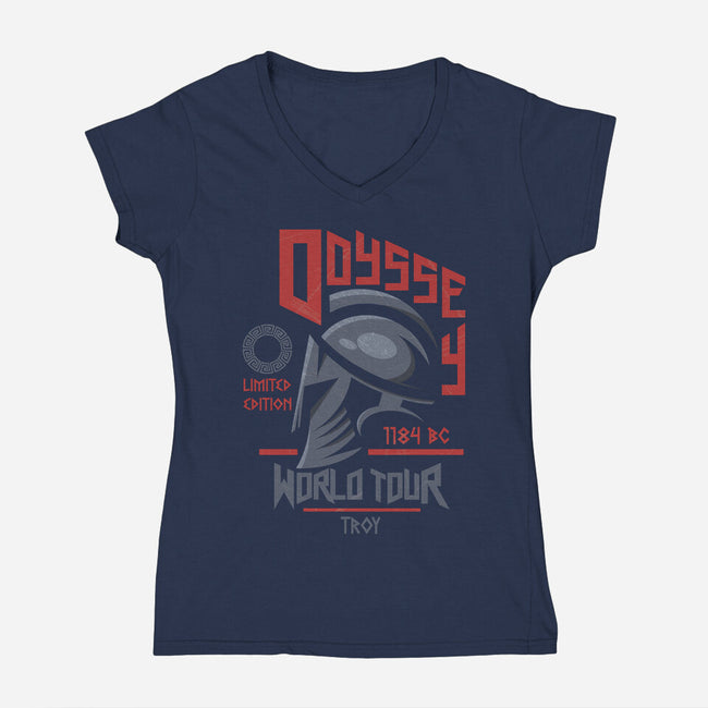 Odyssey World Tour-Womens-V-Neck-Tee-jrberger