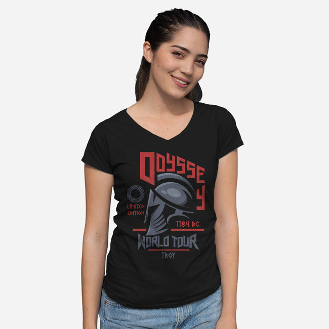 Odyssey World Tour-Womens-V-Neck-Tee-jrberger
