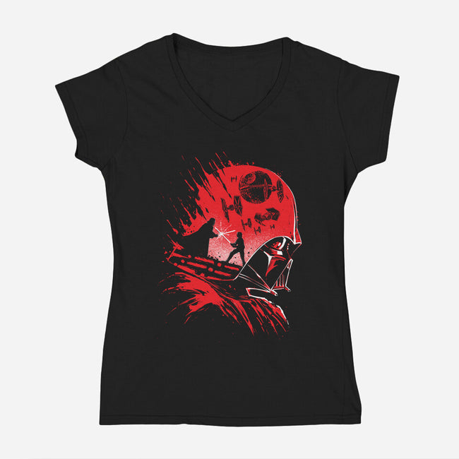 The Mask Of The Father-Womens-V-Neck-Tee-zascanauta