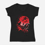 The Mask Of The Father-Womens-V-Neck-Tee-zascanauta
