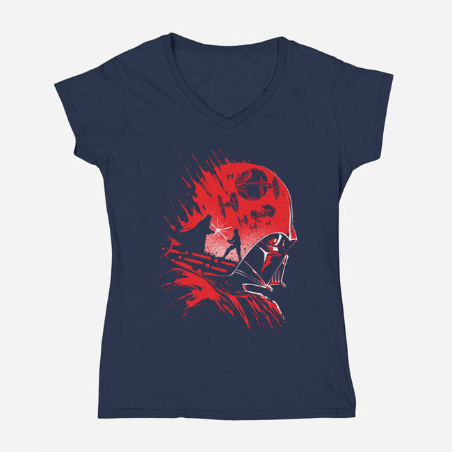 The Mask Of The Father-Womens-V-Neck-Tee-zascanauta