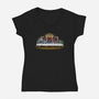 The Last Villain Supper-Womens-V-Neck-Tee-Skullpy