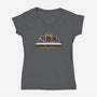 The Last Villain Supper-Womens-V-Neck-Tee-Skullpy