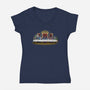 The Last Villain Supper-Womens-V-Neck-Tee-Skullpy
