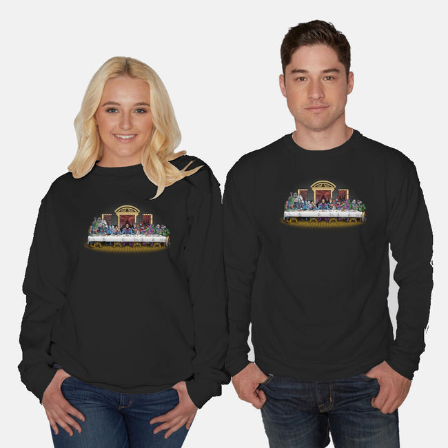 The Last Villain Supper-Unisex-Crew Neck-Sweatshirt-Skullpy