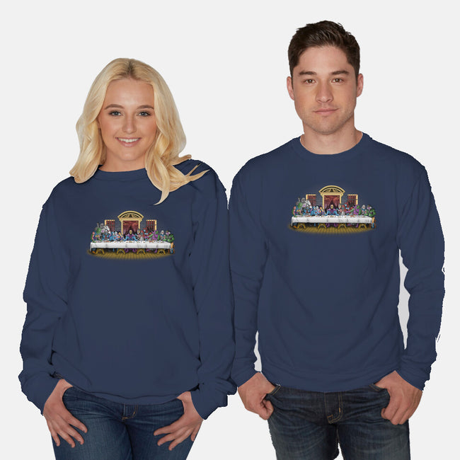 The Last Villain Supper-Unisex-Crew Neck-Sweatshirt-Skullpy