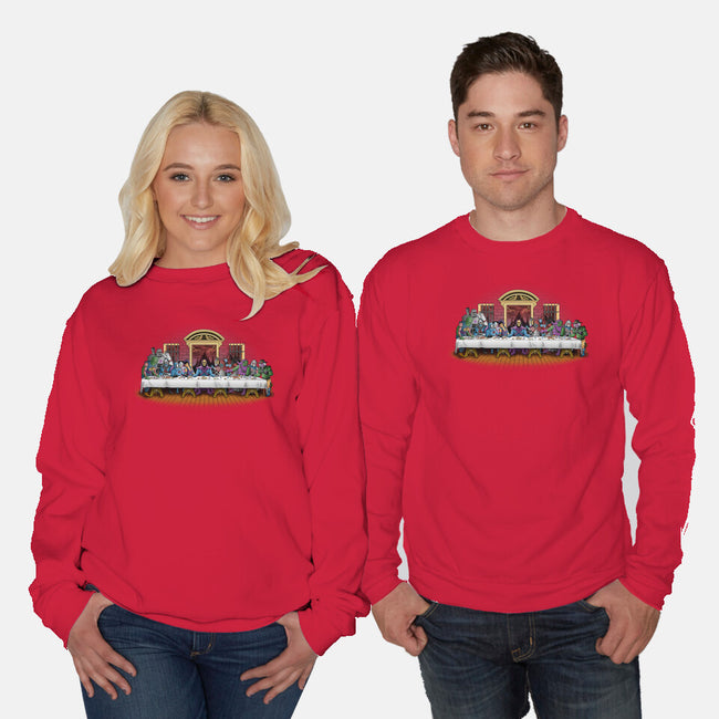 The Last Villain Supper-Unisex-Crew Neck-Sweatshirt-Skullpy
