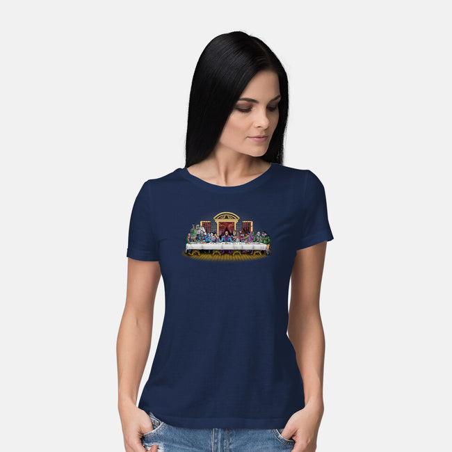 The Last Villain Supper-Womens-Basic-Tee-Skullpy