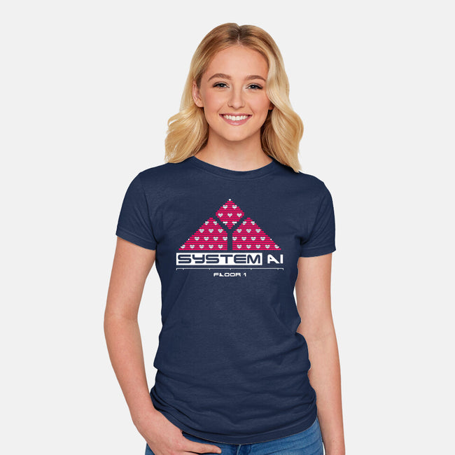 System Ai Systems-Womens-Fitted-Tee-rocketman_art