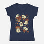 Autumn Mushrooms-Womens-V-Neck-Tee-xMorfina