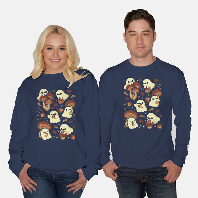 Autumn Mushrooms-Unisex-Crew Neck-Sweatshirt-xMorfina