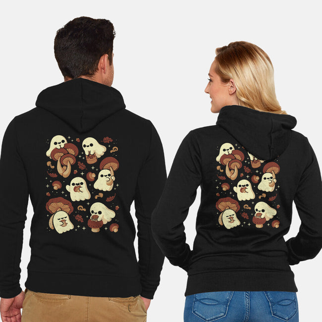 Autumn Mushrooms-Unisex-Zip-Up-Sweatshirt-xMorfina