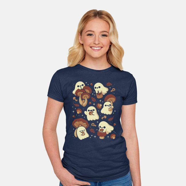 Autumn Mushrooms-Womens-Fitted-Tee-xMorfina