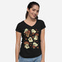 Autumn Mushrooms-Womens-V-Neck-Tee-xMorfina