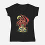 Roll The Dice-Womens-V-Neck-Tee-zascanauta