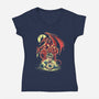 Roll The Dice-Womens-V-Neck-Tee-zascanauta