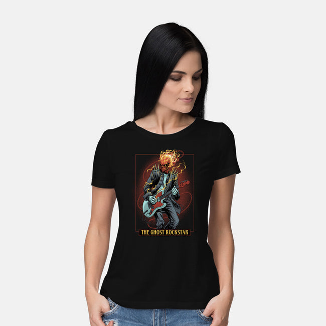 The Ghost Rockstar-Womens-Basic-Tee-Astrobot Invention