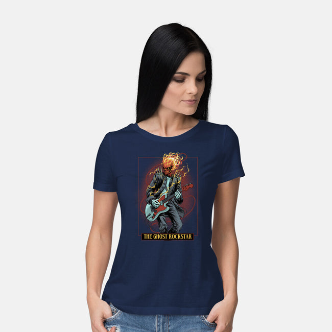 The Ghost Rockstar-Womens-Basic-Tee-Astrobot Invention