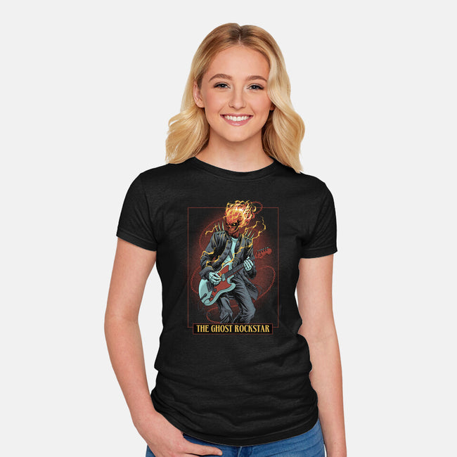 The Ghost Rockstar-Womens-Fitted-Tee-Astrobot Invention