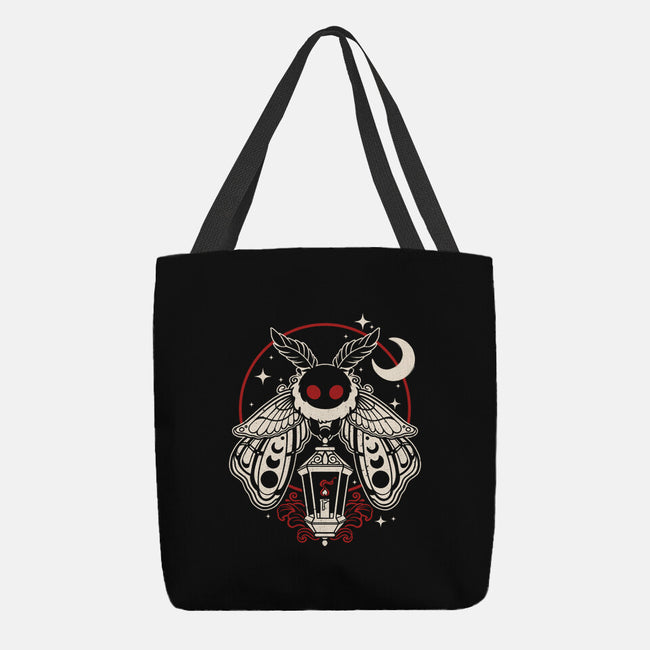 Cute Mothman With Lantern-None-Basic Tote-Bag-NemiMakeit