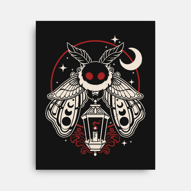 Cute Mothman With Lantern-None-Stretched-Canvas-NemiMakeit
