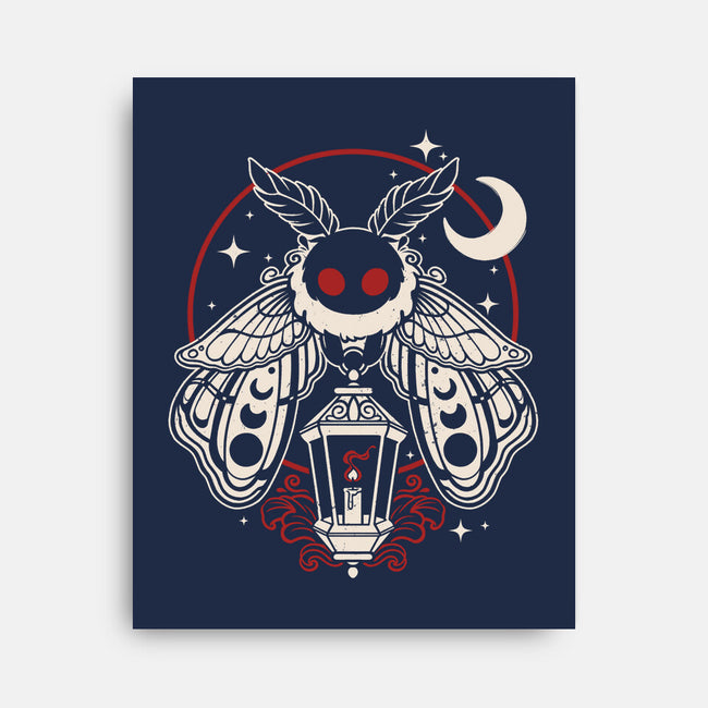 Cute Mothman With Lantern-None-Stretched-Canvas-NemiMakeit