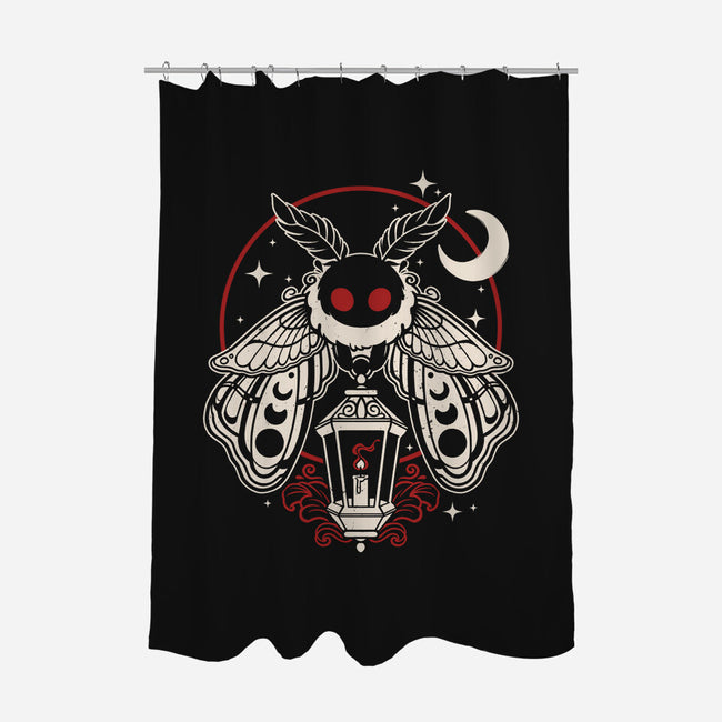 Cute Mothman With Lantern-None-Polyester-Shower Curtain-NemiMakeit